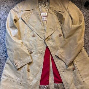 McGregor Cream Trench Coat Classic Double-Breasted Design